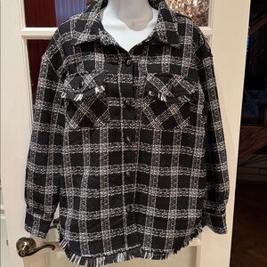 House of Harlow 1960 Monochrome Checkered Jacket NWOT